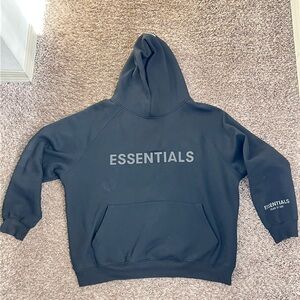 Essential Fear Of God Black Hoodie